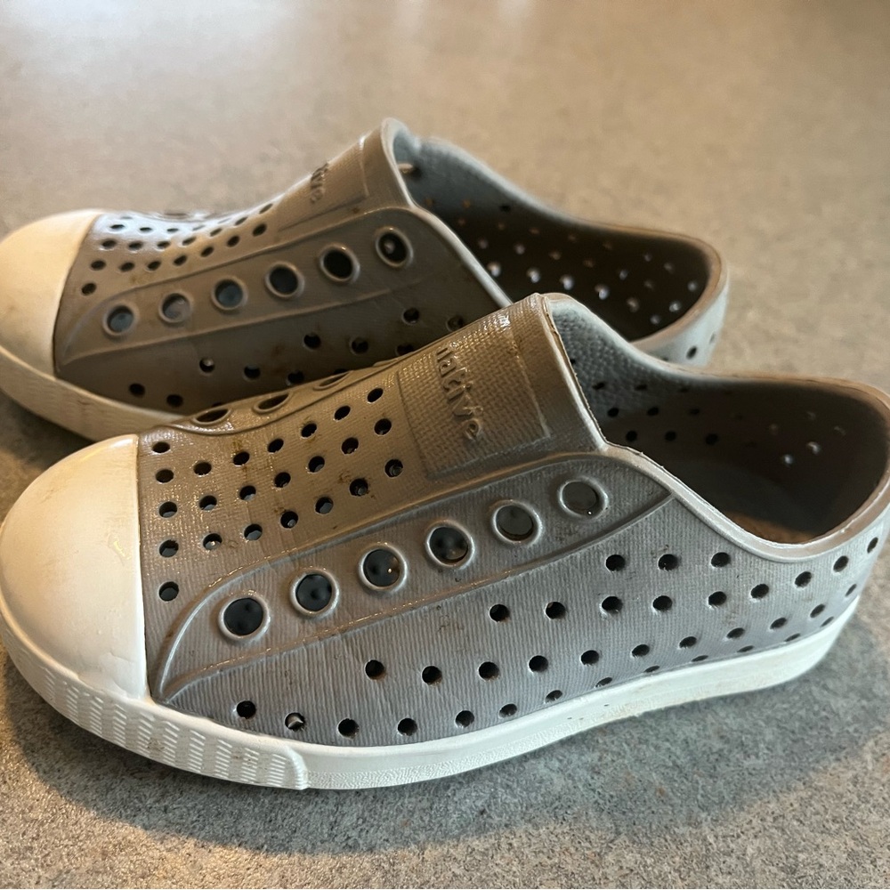Gray Native Kids Shoes